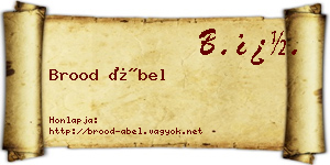 Brood Ábel névjegykártya